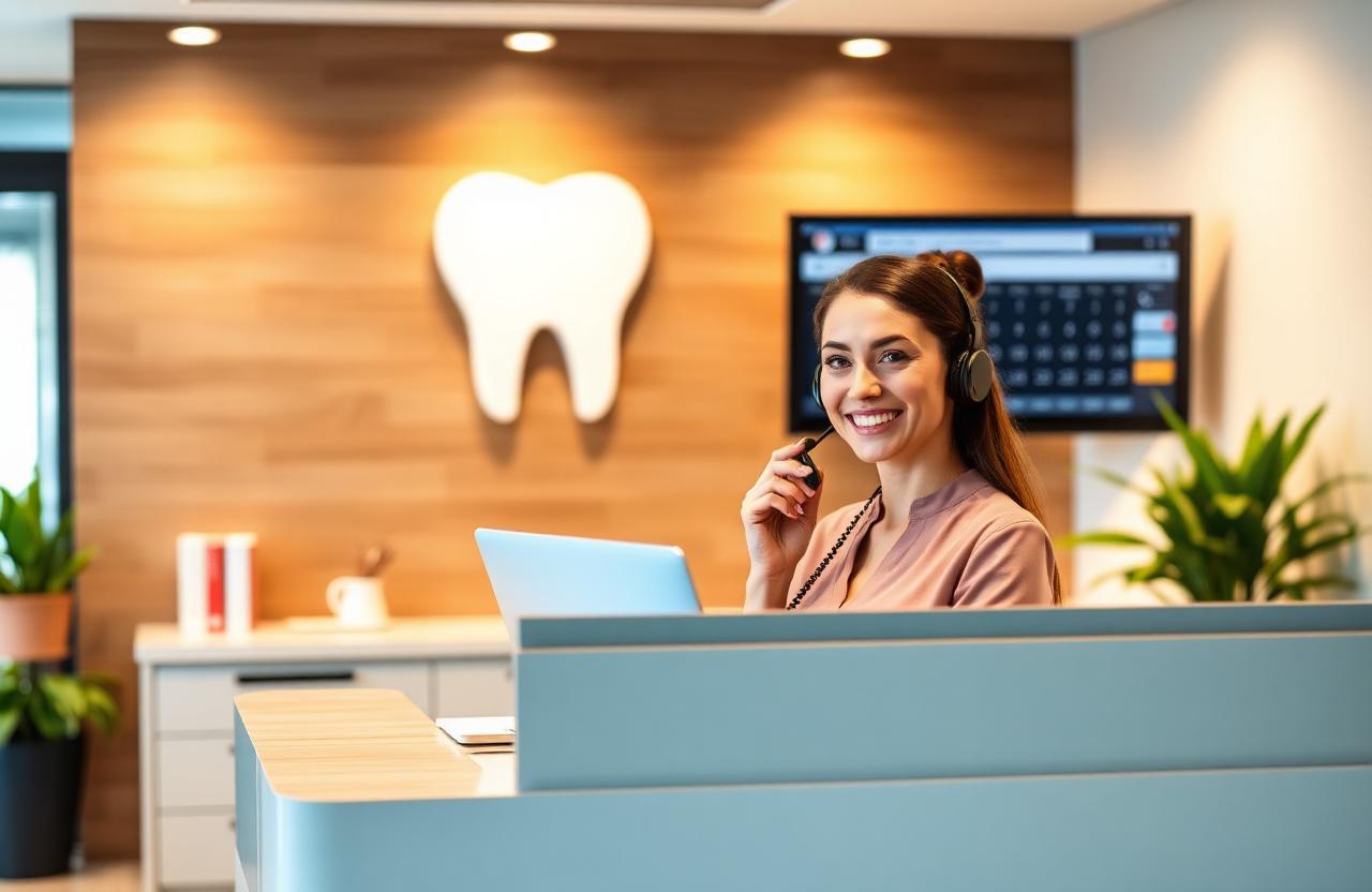 Receptionist booking patient appointment