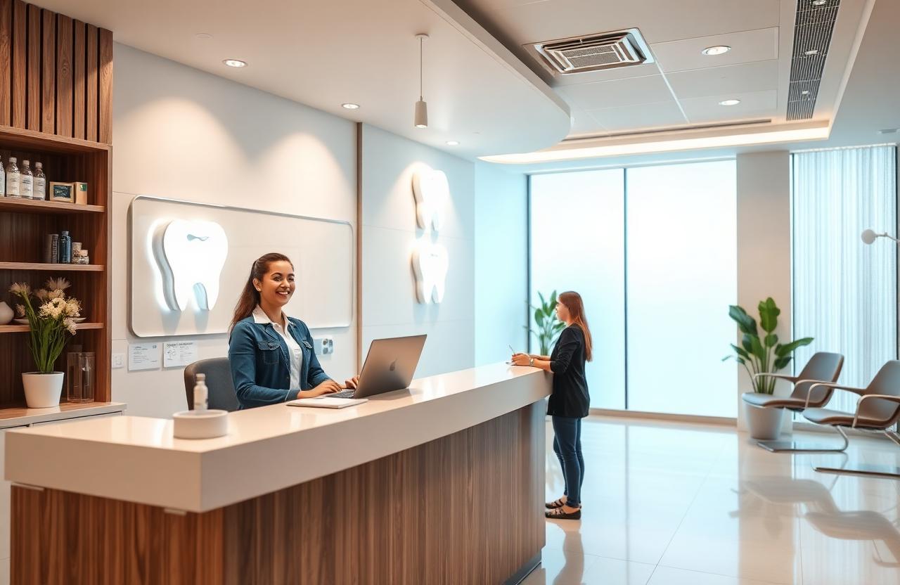 Front desk of modern dental practice