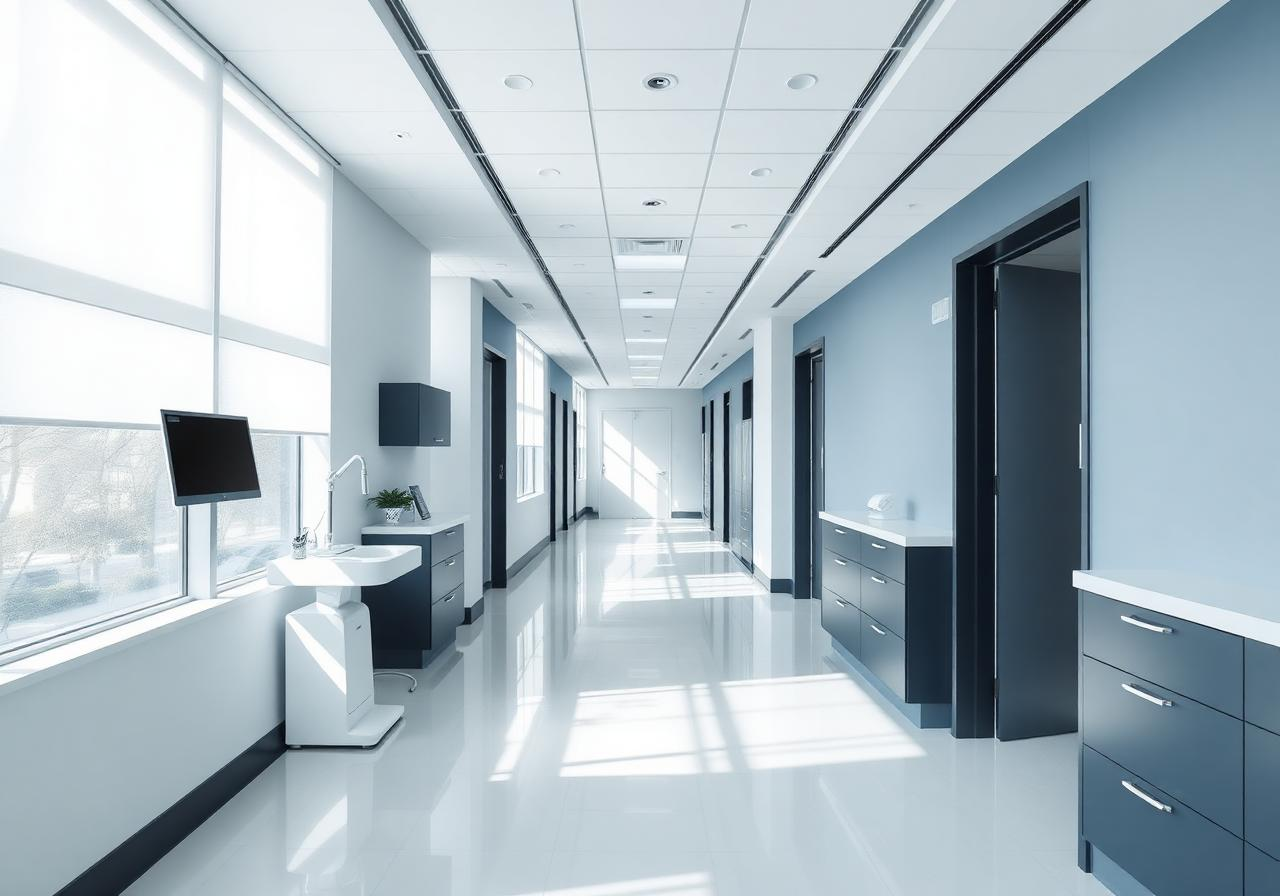 Bright modern dental operatory room